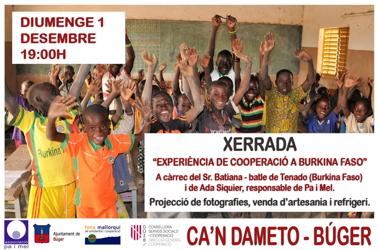 Xerrada "Experiència de cooperació a Burkina Faso"