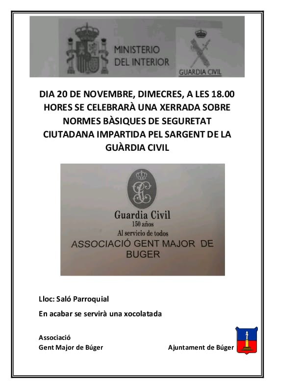 Xerrada sobre normes bàsiques de seguretat ciutadana