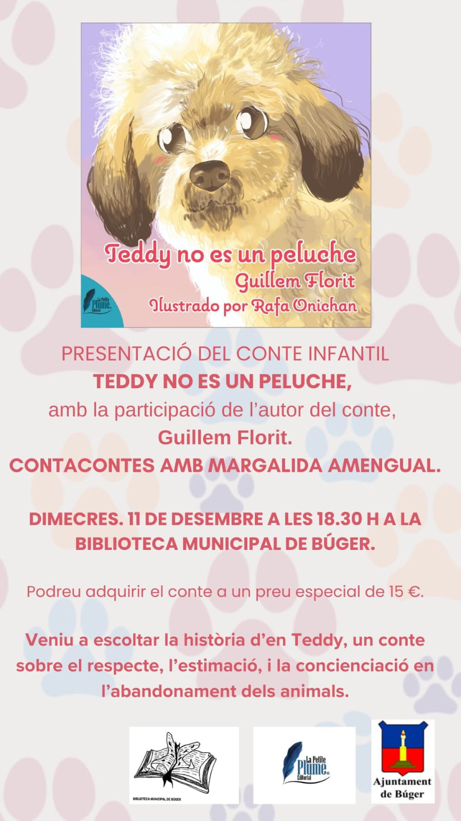 Presentació del conte infantil "Teddy no es un peluche"