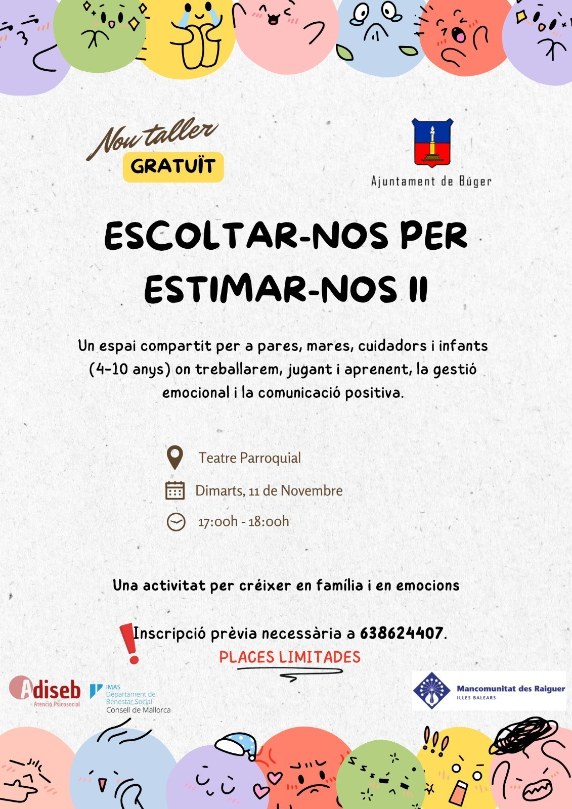 Taller "Escoltar-nos per estimar-nos en família"
