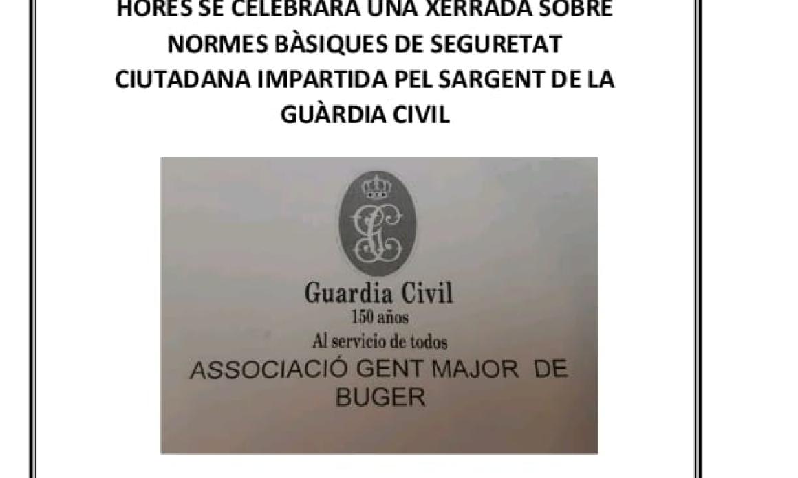 Xerrada sobre normes bàsiques de seguretat ciutadana