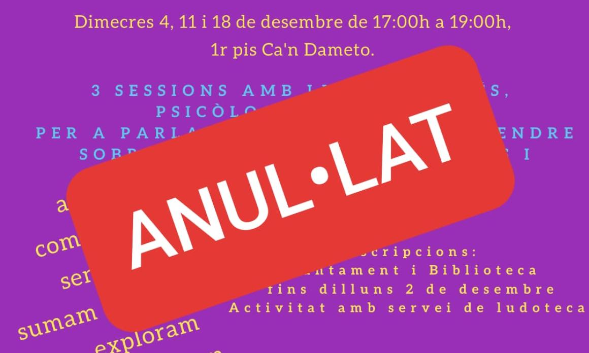 Queda anul•lat el taller de sexualitat femenina