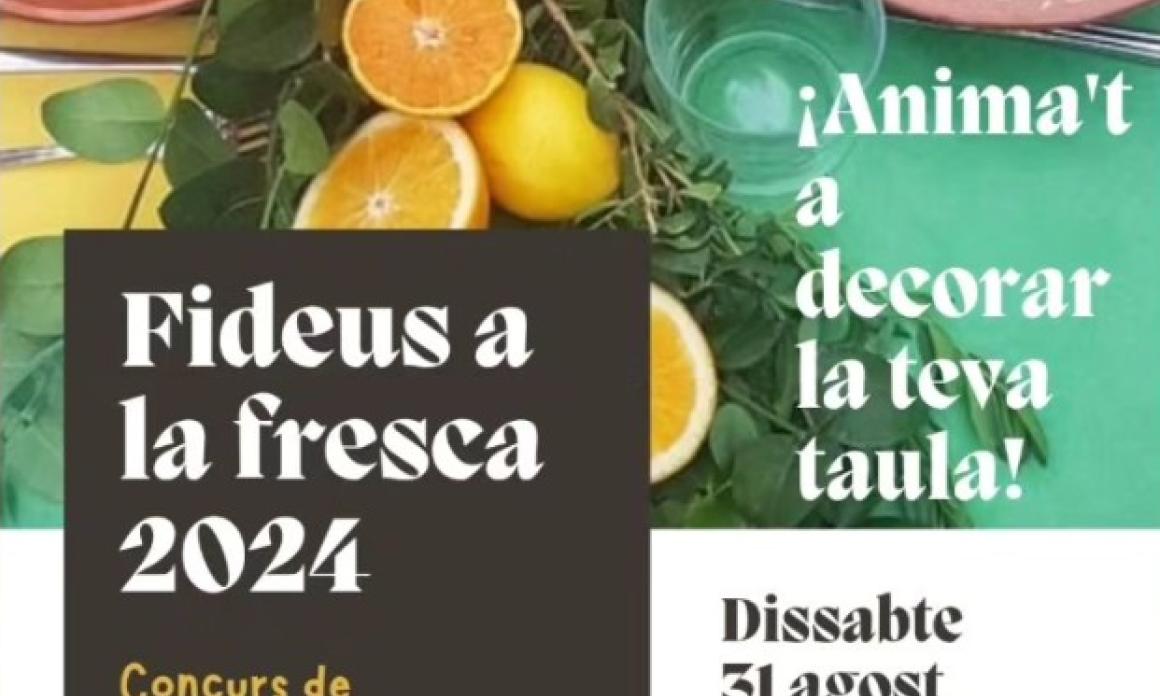 CONCURS DE DECORACIÓ DE TAULES FIDEUS A LA FRESCA 2024