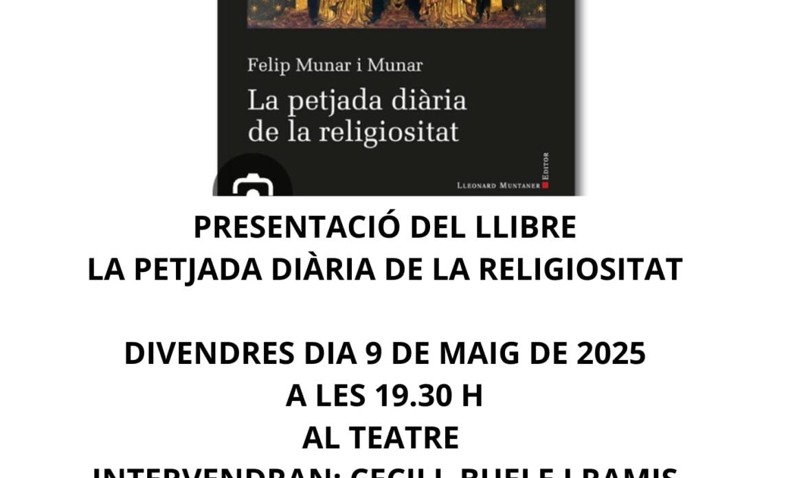 Presentació del llibre "La petjada diària de la religiositat"